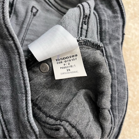 Abercrombie & Fitch Simone High Rise Ankle Denim Womens 28 Black Dots Raw Hem - Picture 5 of 8